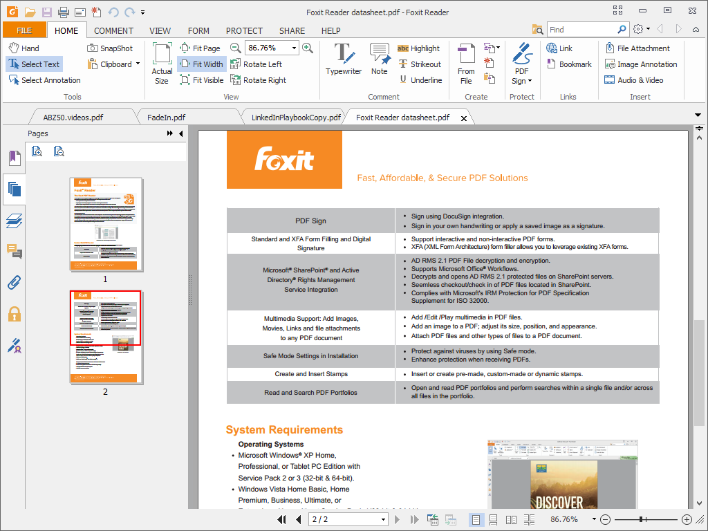 Foxit Reader для Windows 11